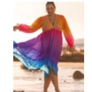 NWT Eloquii Multi colored Ombré Cover up/ Dress